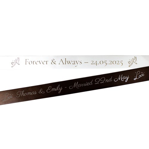 Personalised Wedding Custom Printed Ribbon Product Gallery Image