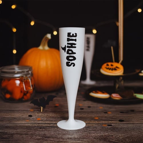 Personalised White Halloween Plastic Flute Product Gallery Image