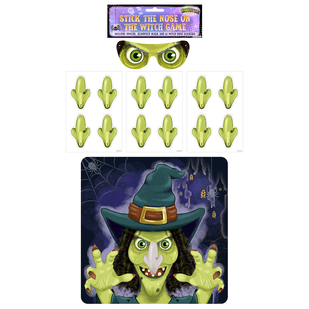 Pin The Nose on The Witch Halloween Party Game View 6