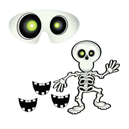 Pin The Smile On The Skeleton Halloween Party Game Product Image