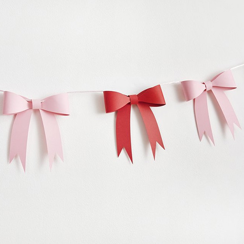 Pink & Red Bow 3D Card Garland 2.5m Product Gallery Image