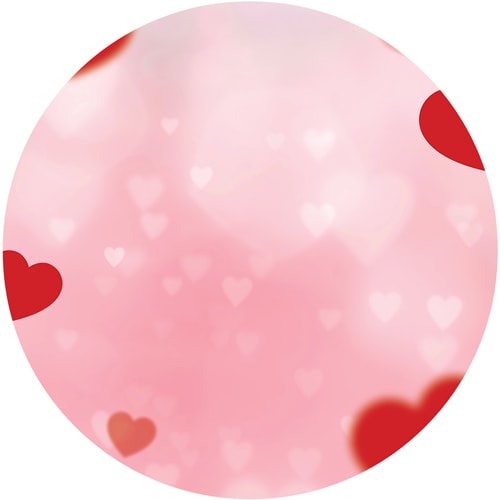 Pink & Red Hearts Design Circle Sailboard Backdrop Product Gallery Image