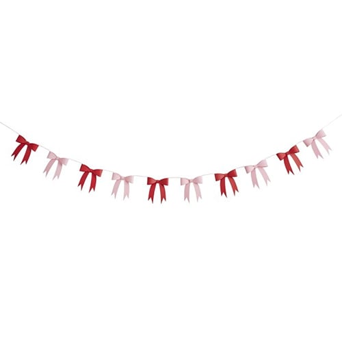 Pink & Red Bow 3D Card Garland 2.5m Product Gallery Image