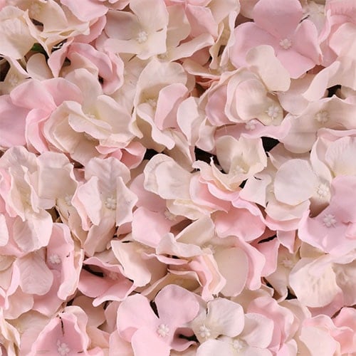 Pink Artificial Hydrangea Silk Flower Wall Panel 60cm x 40cm Product Gallery Image