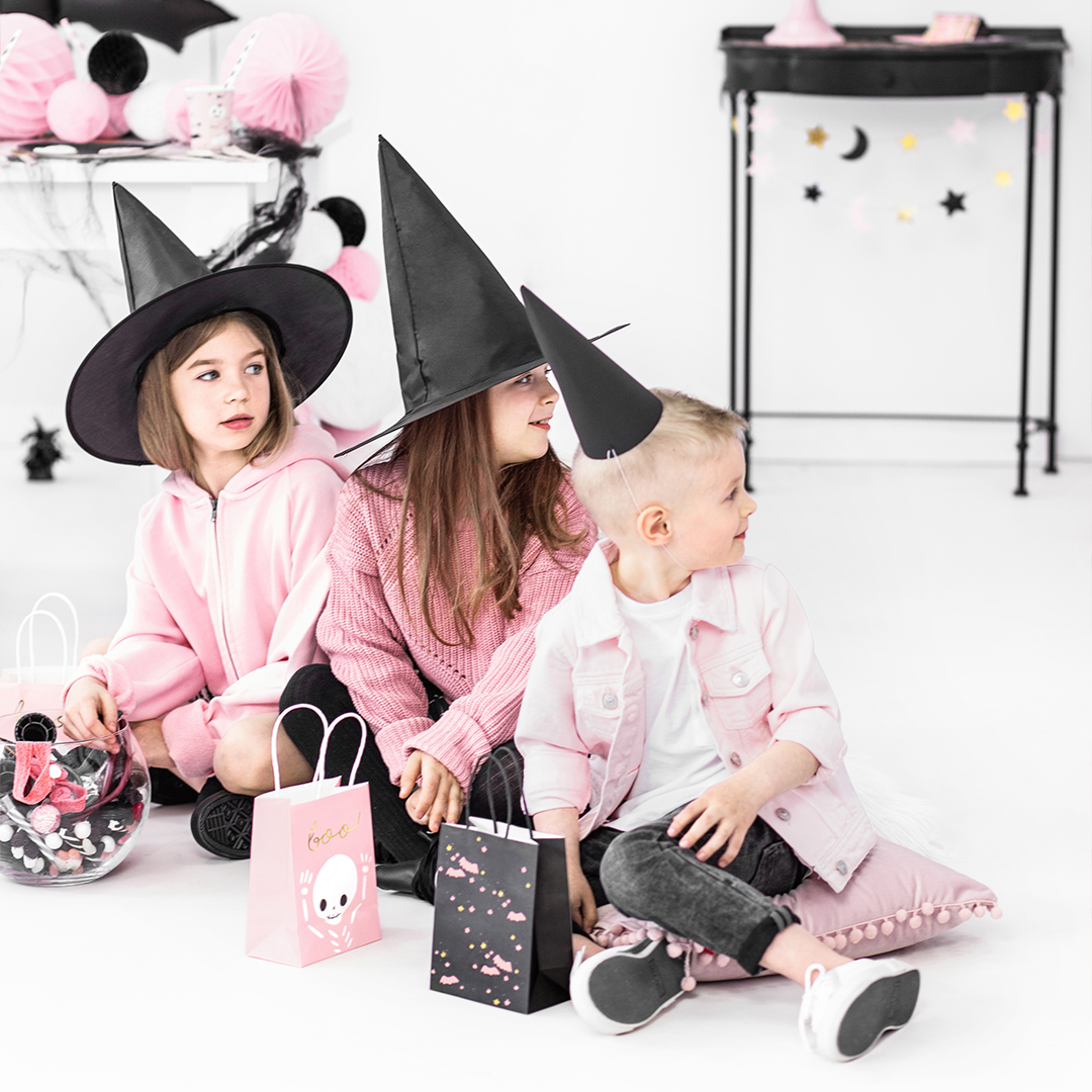 Pink BOO Halloween Paper Party Bag with Handles 14cm View 7