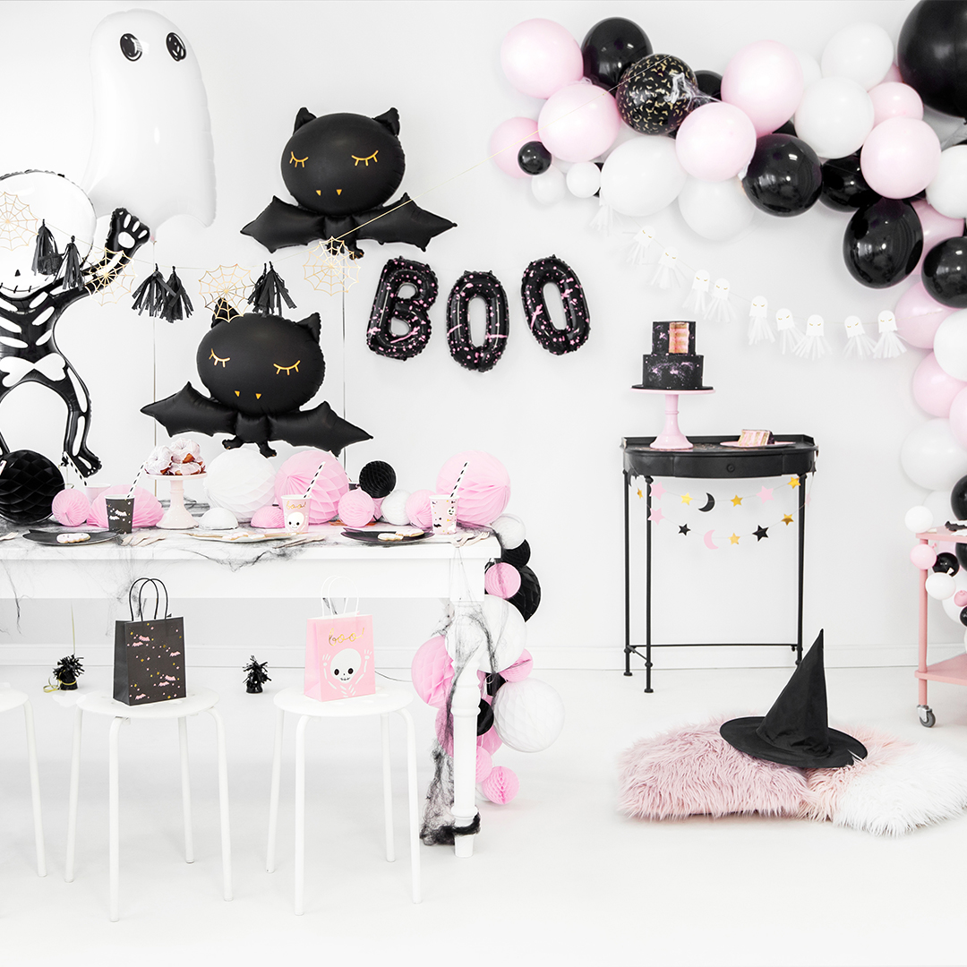 Pink BOO Halloween Paper Party Bag with Handles 14cm View 8