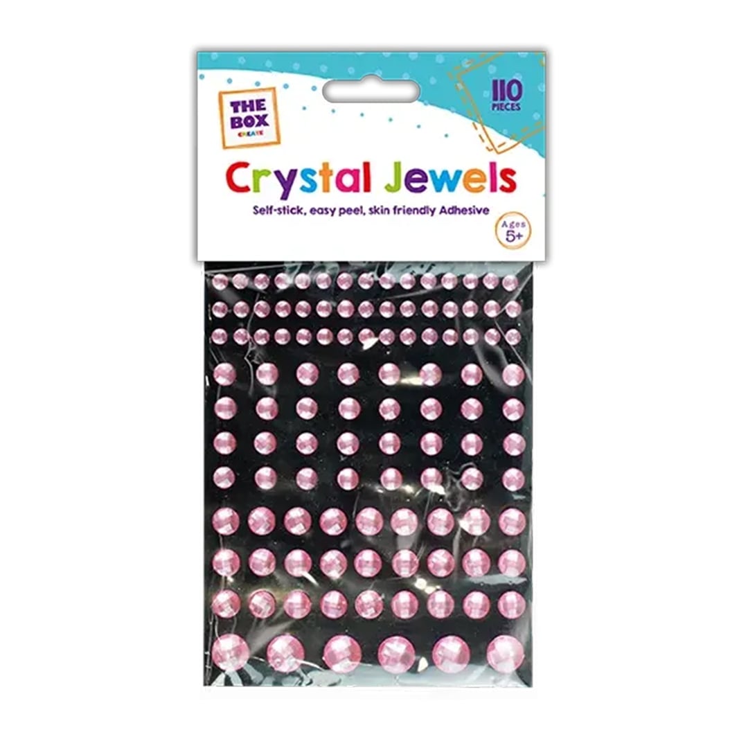 Pink Crystal Jewels Self Adhesive Decorative Craft Gems - Pack of 110