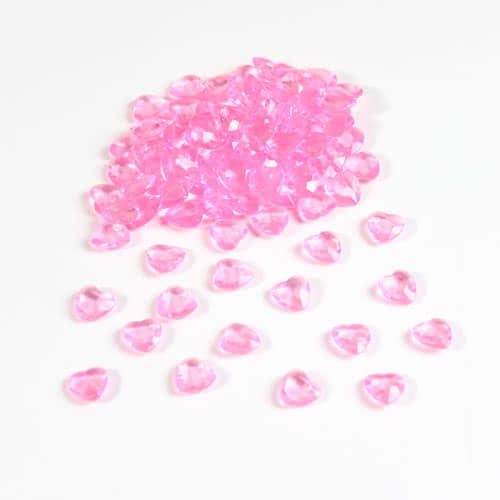 Pink 12mm Heart Diamonds Premium Table Gems 28g Product Image