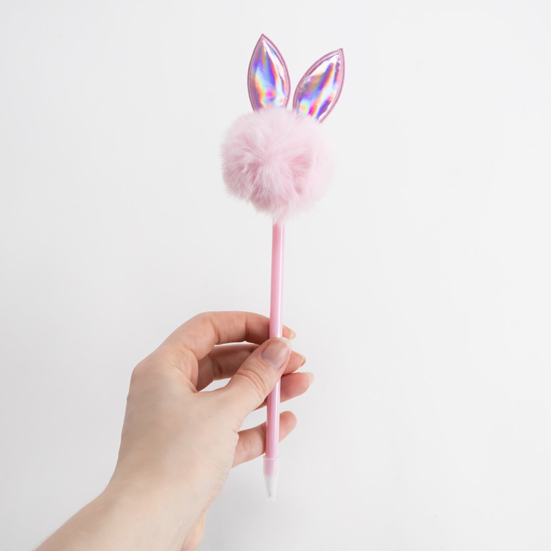 Pink Easter Bunny Fluffy Tail Pen Product Gallery Image