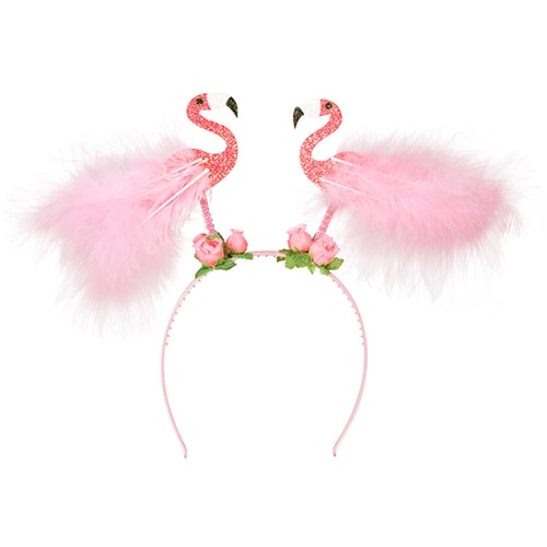 Pink Flamingo Boppers Headband Fancy Dress Product Gallery Image