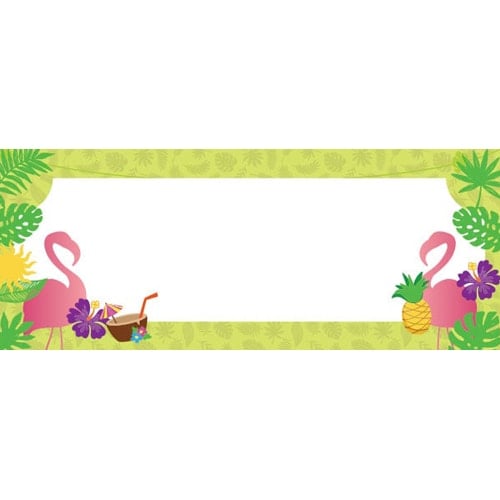 Pink Flamingo Design Medium Personalised Banner - 6ft x 2.25ft