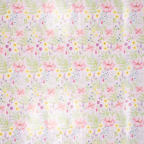 Pastel Pink Floral Gift Wrapping Paper Roll 3m Product Gallery Image
