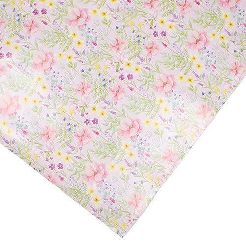 Pastel Pink Floral Gift Wrapping Paper Roll 3m Product Gallery Image