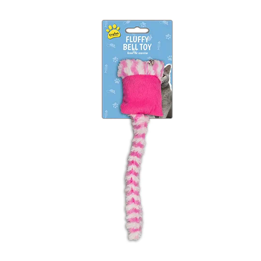 Pink Fluffy Tail Bell Cat Toy