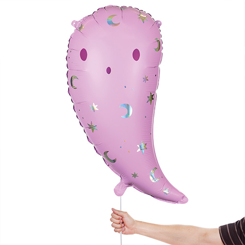 Pink Ghost Halloween Giant Helium Foil Balloon 70cm / 27 in Product Gallery Image