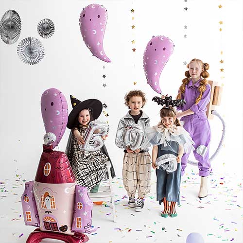 Pink Ghost Halloween Giant Helium Foil Balloon 70cm / 27 in Product Gallery Image