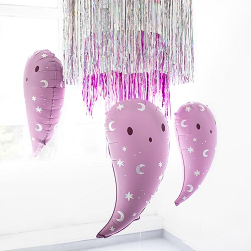 Pink Ghost Halloween Giant Helium Foil Balloon 70cm / 27 in Product Gallery Image