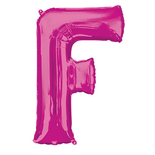 Pink Letter F Air Fill Foil Balloon 40cm / 16 in Product Image