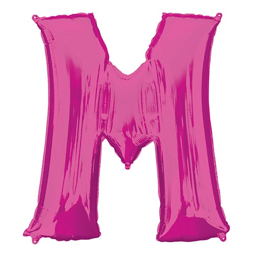 Pink Letter M Air Fill Foil Balloon 40cm / 16 in Product Image