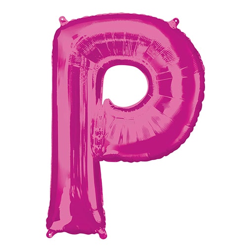 Pink Letter P Air Fill Foil Balloon 40cm / 16 in Product Image