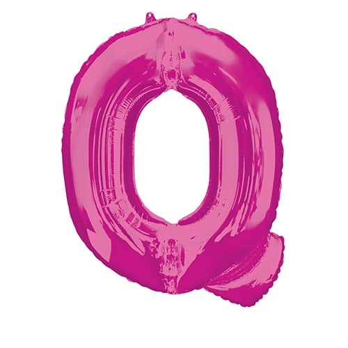 Pink Letter Q Air Fill Foil Balloon 40cm / 16 in Product Image