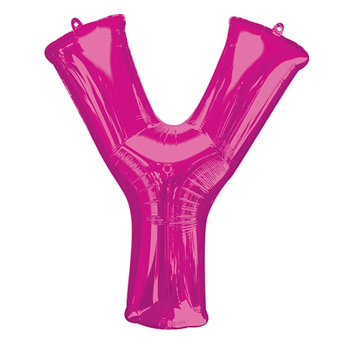 Pink Letter Y Air Fill Foil Balloon 40cm / 16 in Product Image
