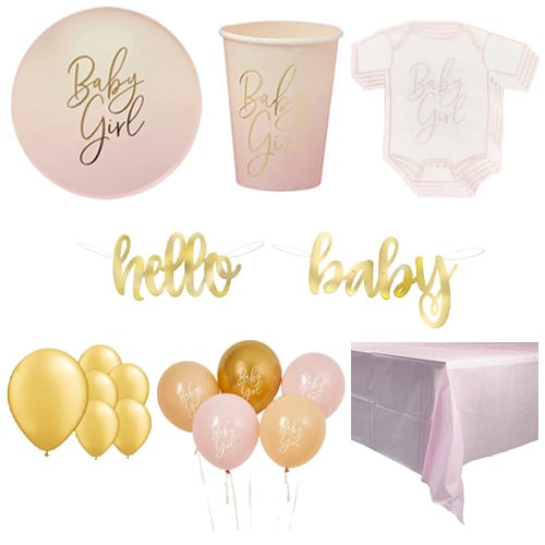Pink Ombre Baby Girl 16 Person Deluxe Party Pack Product Image