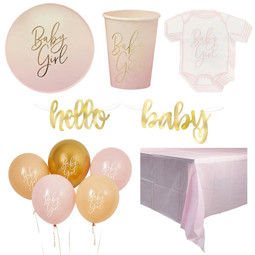 Pink Ombre Baby Girl 8 Person Deluxe Party Pack Product Image