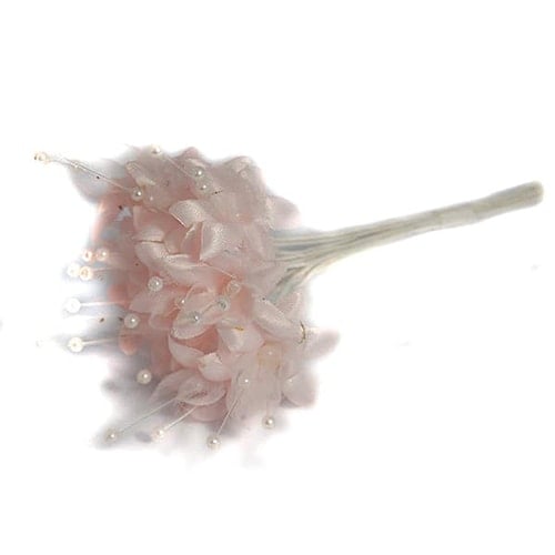 Pink Pearled Baby's Breath Fabric Flowers - 6 Bunches of 12 Product Image