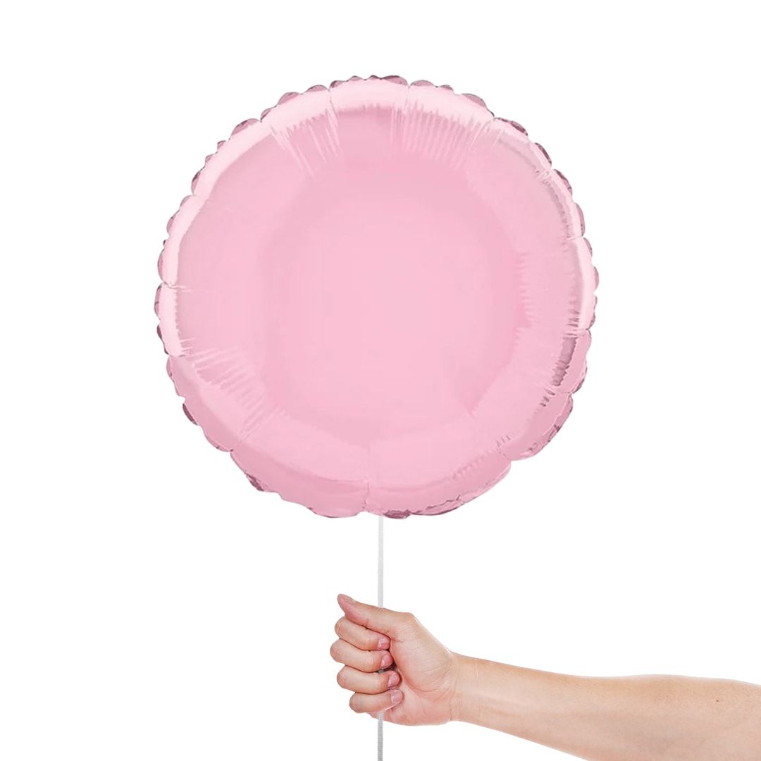 Pink Round Foil Helium Balloon 46cm / 18 in Product Gallery Image