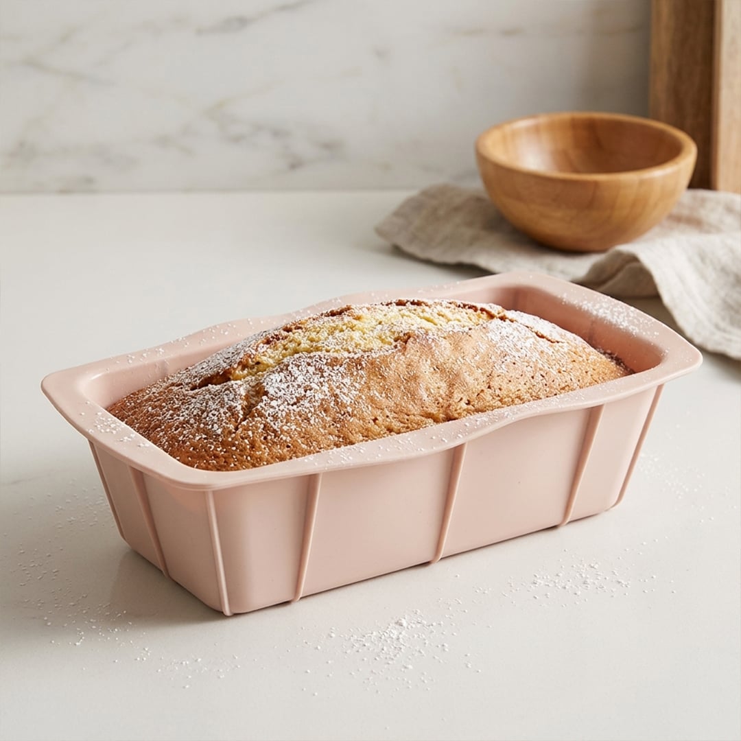 Pink Silicone Loaf Baking Tray 24cm x 14cm