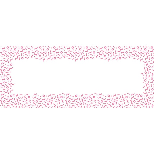 Pink Squiggle Design Small Personalised Banner - 4ft x 2ft