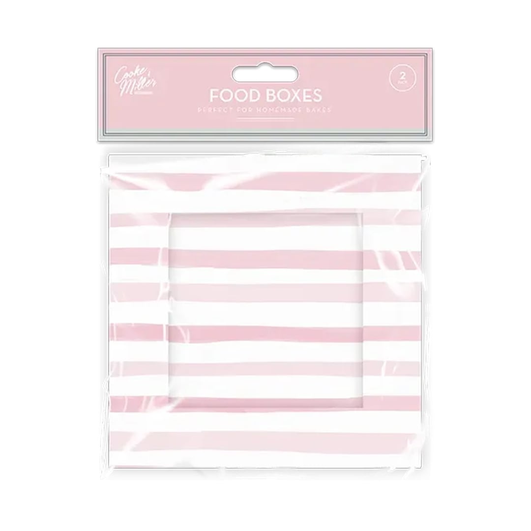 Pink Stripes Food Boxes - Pack of 2 View 2