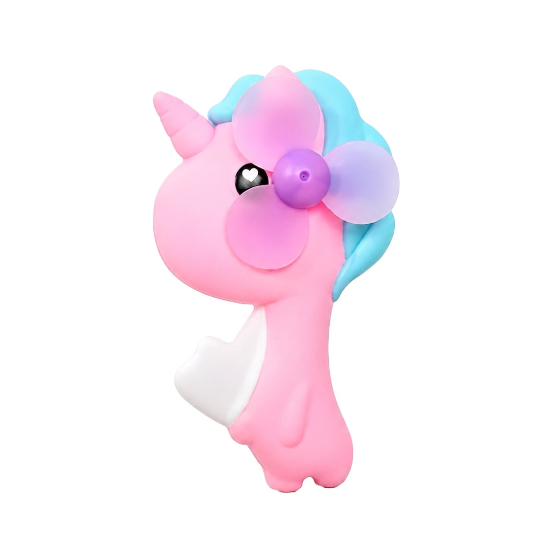 Mini Pink Unicorn Handheld Fan