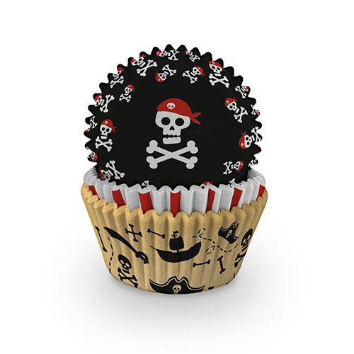 Pirate's Map Paper Cupcake Cases - Pack of 75