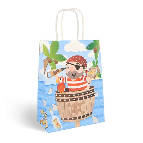 Pirate Paper Party Bag with Handles 22cm
