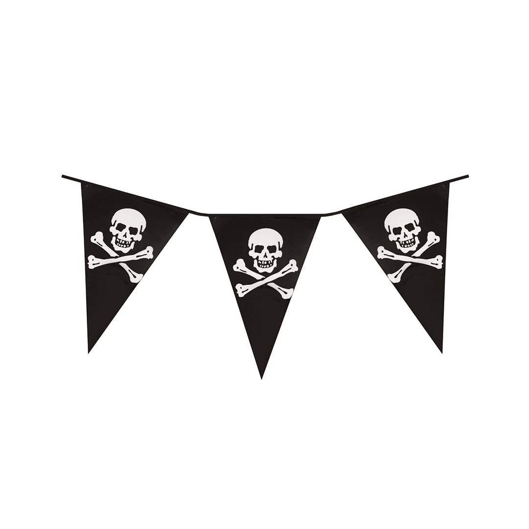 Pirate Party Plastic Pennant Bunting 3.6m