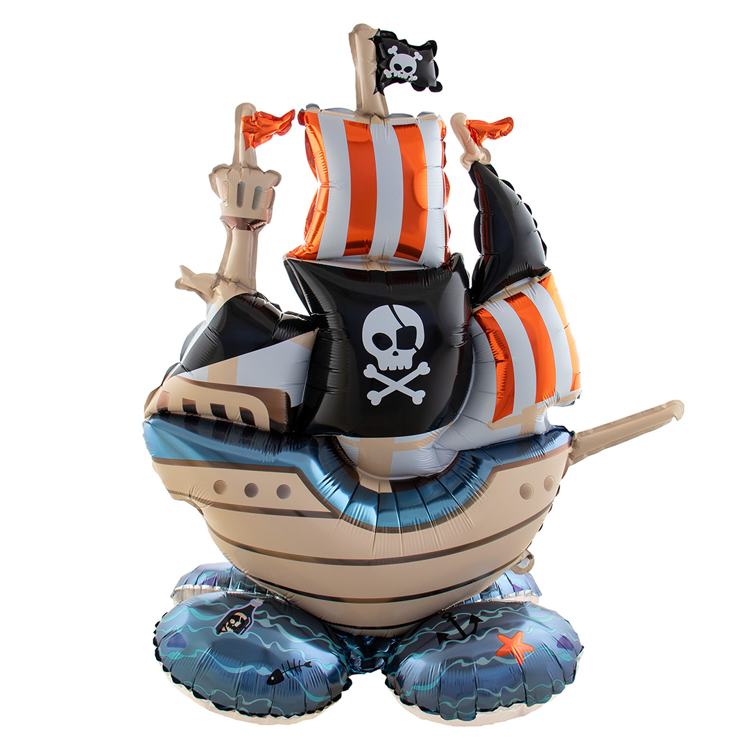 Pirate Ship Giant 3D Standing Shaped Air Fill Foil Balloon 81cm / 32 in