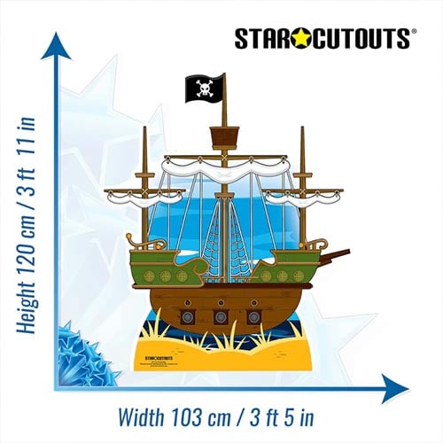 Pirate Ship Lifesize Cardboard Cutout 120cm Product Gallery Image