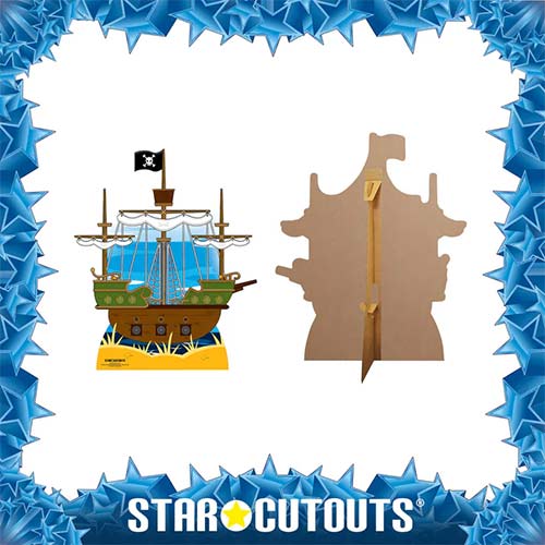 Pirate Ship Lifesize Cardboard Cutout 120cm Product Gallery Image