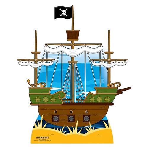 Pirate Ship Lifesize Cardboard Cutout 120cm
