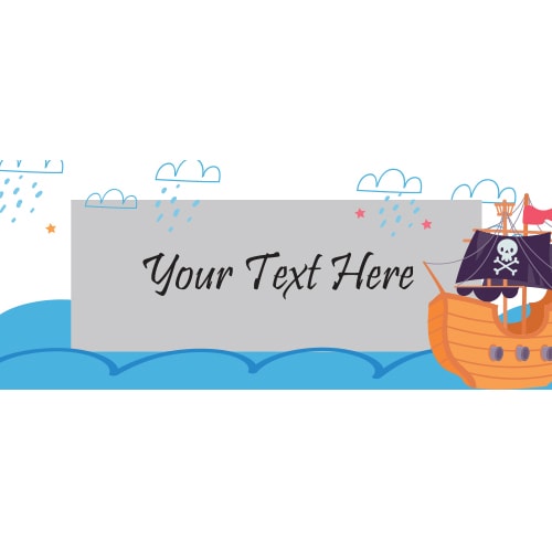 Pirate Ship Scene Design PVC Personalised Party Sign Decoration Product Gallery Image