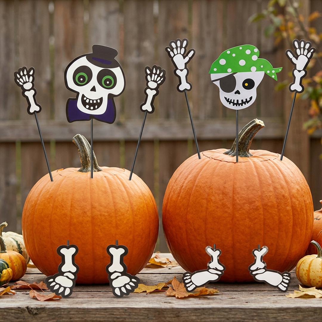 Pirate Skull Halloween Pumpkin Decoration Kit View 2