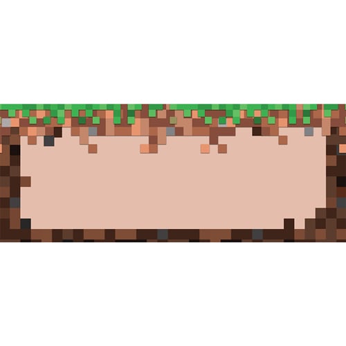 Pixel Block Party Brown Small Personalised Banner 4ft x 2ft Product Gallery Image