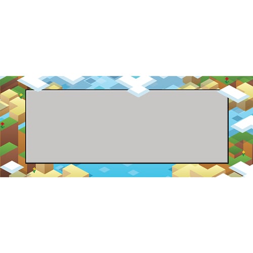 Pixel Block Party Snow & Water Small Personalised Banner 4ft x 2ft Product Gallery Image