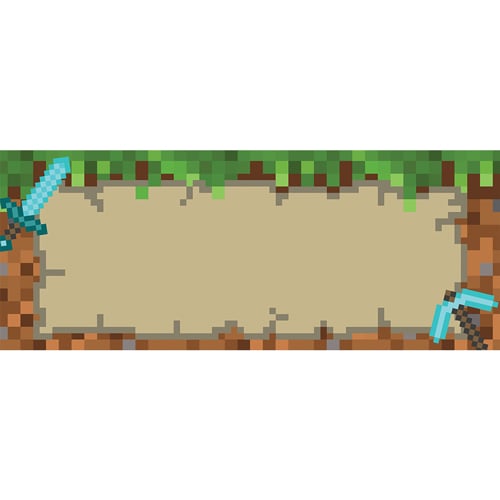 Pixel Block Party PVC Small Personalised Banner 4ft x 2ft Product Gallery Image