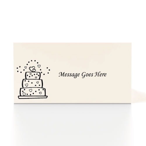 250 Cream Printed placecards 9.5cms x 4cms
