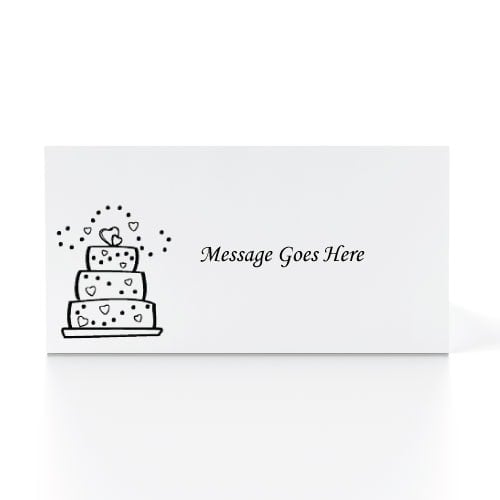 250 White Printed placecards 9.5cms x 4cms