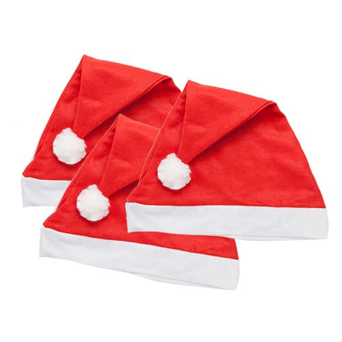Plain Christmas Santa Hat - Pack of 3 Product Image