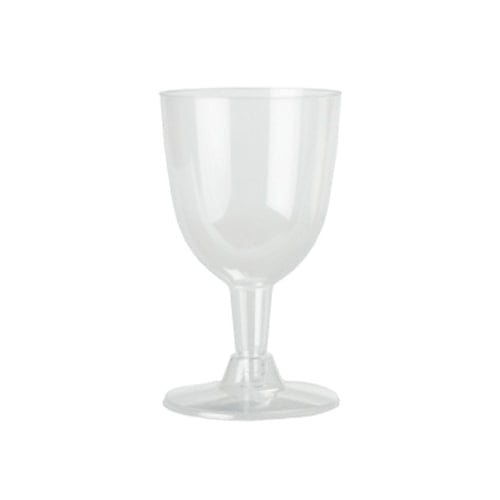 Plastic Wine Glasses with Attachable Base 175ml - Pack of 6 Product Gallery Image